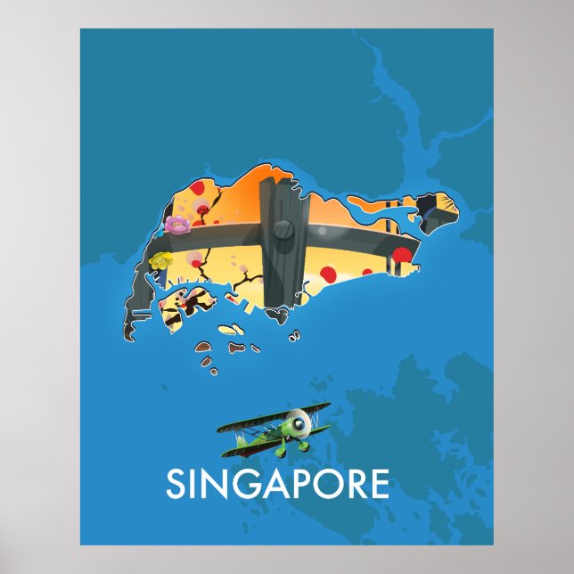 Reiseplan Singapurs Poster (Vorne)