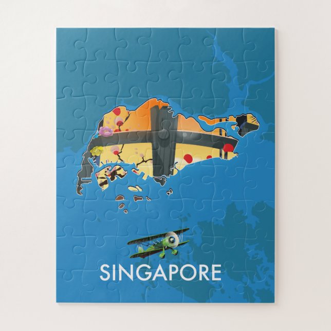 Reiseplan Singapurs Puzzle (Vertikal)