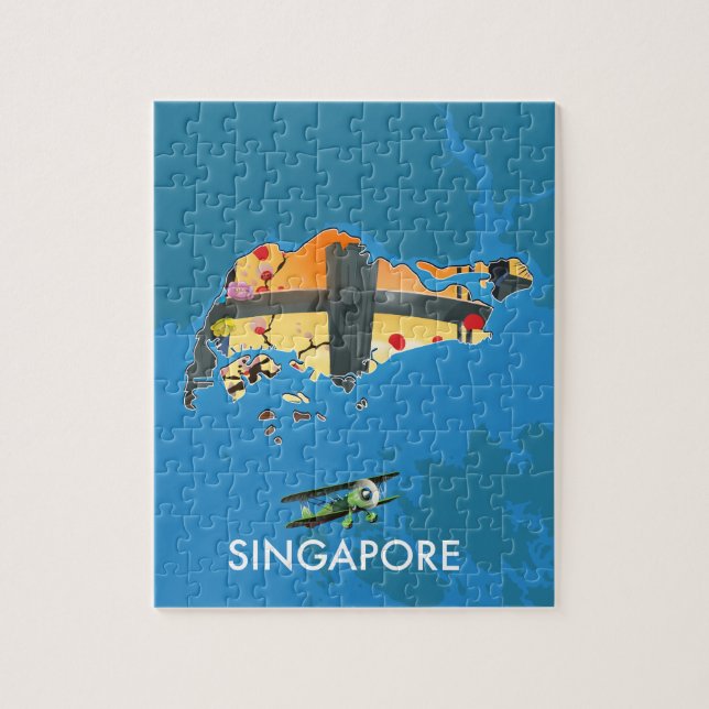 Reiseplan Singapurs Puzzle (Vertikal)