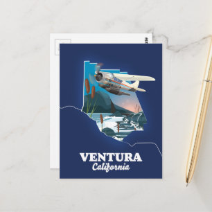 Reiseplan Ventura California Postkarte