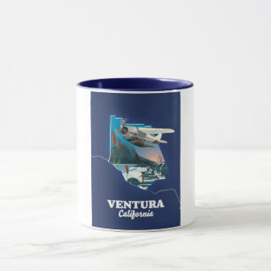 Reiseplan Ventura Kalifornien Tischnummer Tasse