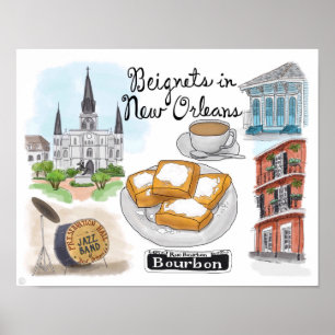 Reiseplaner: Beignets in New Orleans Poster