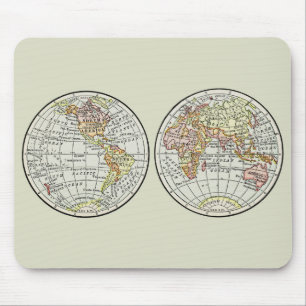 Reiseplaner Erde 1916 Welatlas Mousepad