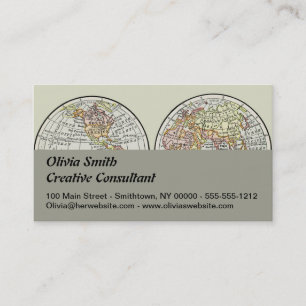 Reiseplaner Erde 1916 Welatlas Visitenkarte