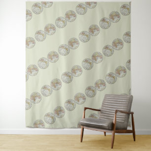 Reiseplaner Erde 1916 Welatlas Wandteppich