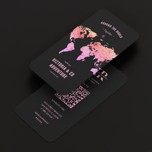 Reiseplaner Tour-Agentur Schwarz-Rosa Karte