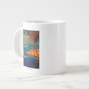 Reiseposter der französischen Riviera Nr. 1 Jumbo-Tasse