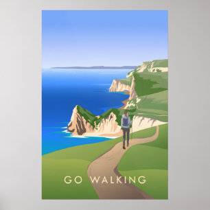 Reiseposter "Go Walking" Poster