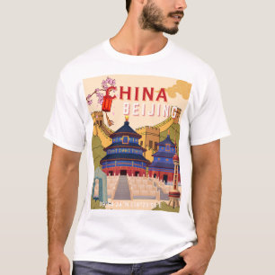 Reiseposter Peking China   Asiatische Stadt-Wandku T-Shirt