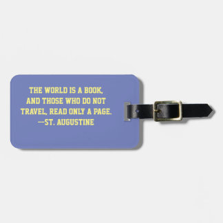 REISEQUOTE. "Die Welt ist ein Buch. . . " CUSTOMIZ Gepäckanhänger