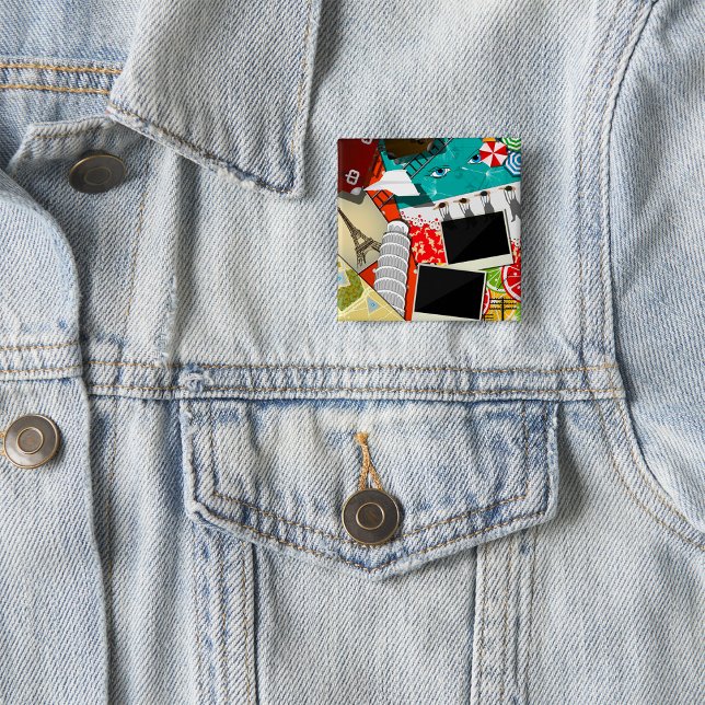 Reiserollage mit Ikonischen Sehenswürdigkeiten Url Button (Von Creator hochgeladen)