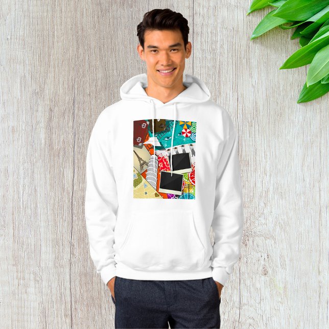 Reiserollage mit Ikonischen Sehenswürdigkeiten Url Hoodie (Von Creator hochgeladen)