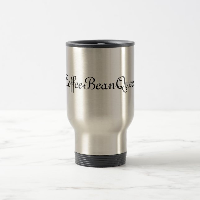 Reiseschlamm KaffeeBeanQueen-Design Reisebecher (Mittel)