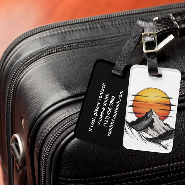 Reiseservice Abenteuer Berglandschaft Cloud Landsc Gepäckanhänger (Von Creator hochgeladen)