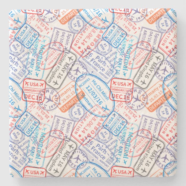 Reisesymbol Steinuntersetzer (Vorderseite)