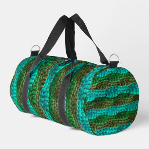 Reisetasche - Wellenmuster in Grüntönen Duffle Bag