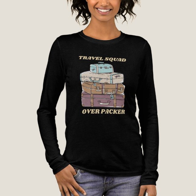 Reiseteilüberpacker Schweres Gepäck Tri-Blend Shirt (Vorderseite)