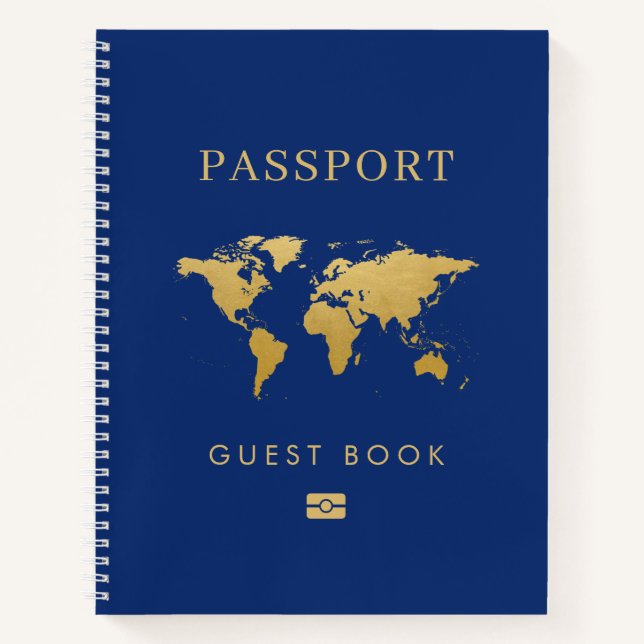 Reisethema Reiseziel Passport Gästebuch Notizbuch (Vorderseite)