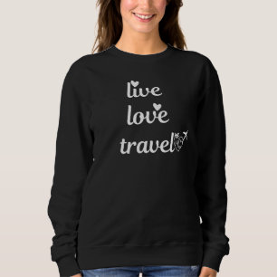 Reisetipografie, Papierflugzeug, Einfach-Liebe Sweatshirt