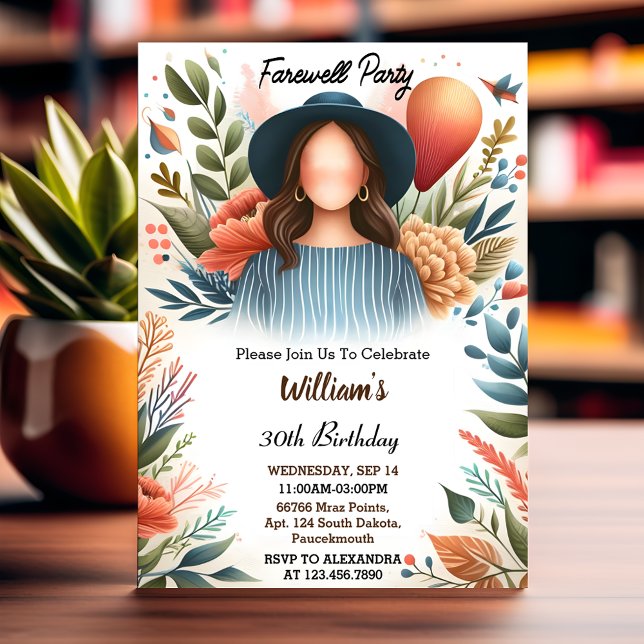 Reiseüberraschung Globe Abschied 30. Geburtstag Einladung (Von Creator hochgeladen)