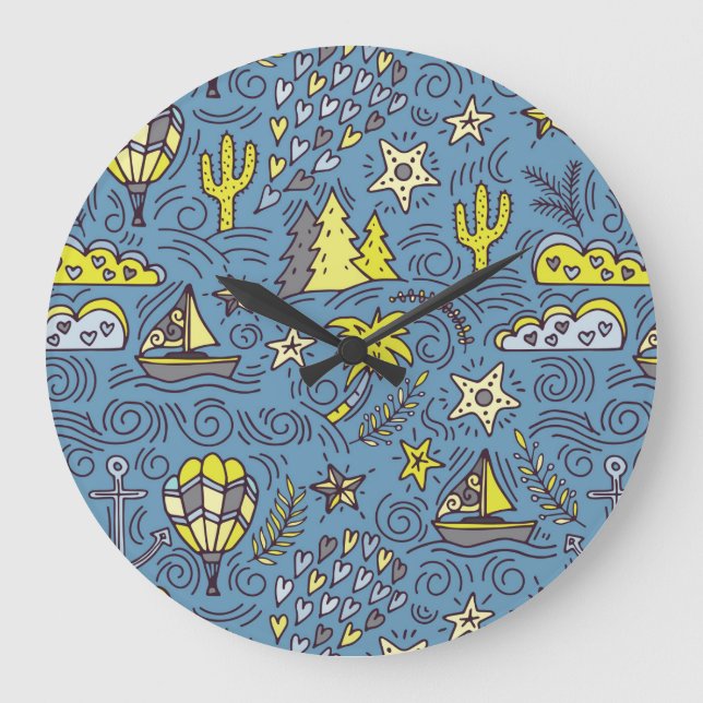 Reisevergnügen Große Wanduhr (Vorderseite)