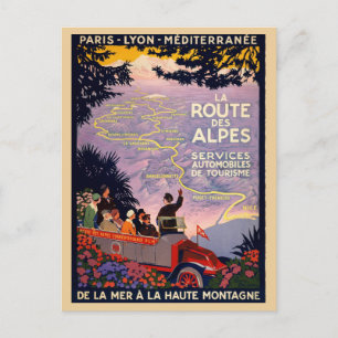 Reiseverkehr Europa Alpen Tourismus Vintage Postkarte