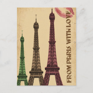 Reiseverkehr im stilvollen Paris Postkarte