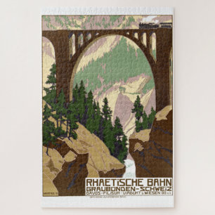 Reiseverkehr in der Schweiz im Vintage-Stil Puzzle