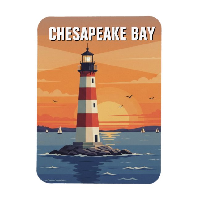 Reiseziel Maryland Chesapeake Bay Magnet (Vertikal)