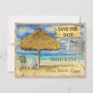 Reiseziel Paradies, Tropischer Strand Termin vorme Save The Date