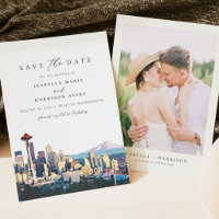 Reiseziel Seattle Skyline Save-the-Date