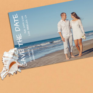 Reiseziel Strand Hochzeitsfoto Save The Date