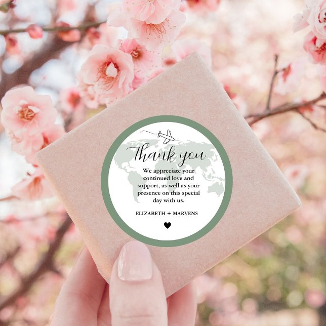 Reiseziel Thema Hochzeit Begrüßung Begrüßungsbeute Runder Aufkleber (Von Creator hochgeladen)