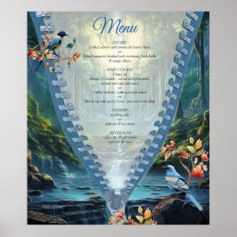 Reiseziel Wasserfall Unsere Welt Poster