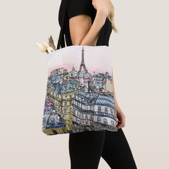 Reiseziele | Aquarell Eiffelturm & Paris (Von Nahem)