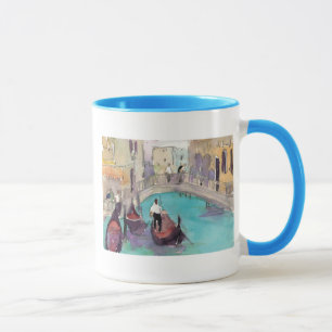 Reiseziele Aquarell Venedig Gondelfahrt Tasse