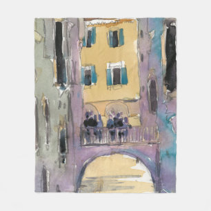 Reiseziele Aussicht auf die Brücke von Venedig Fleecedecke