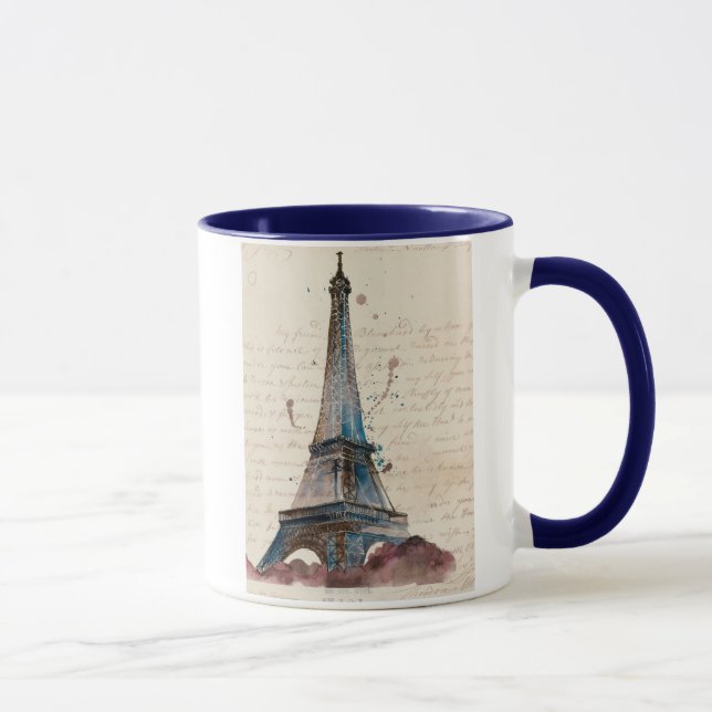 Reiseziele | Buchstaben aus dem Eiffelturm Tasse (Rechts)