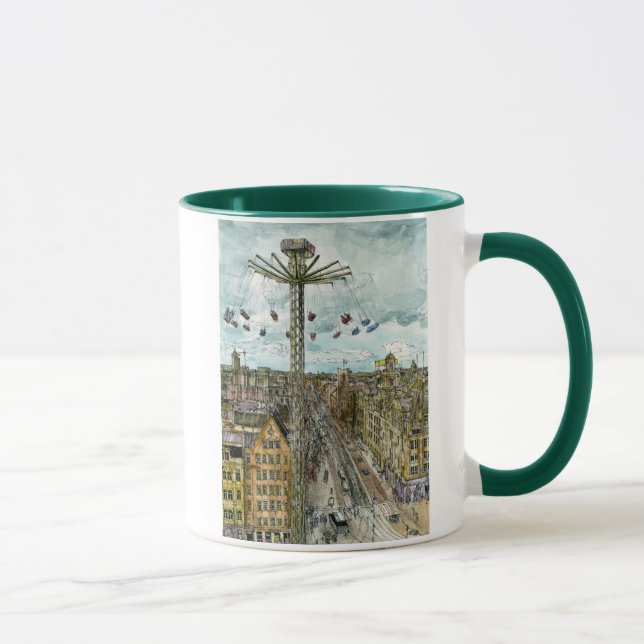 Reiseziele | European Swing Ride Watercolor Tasse (Rechts)