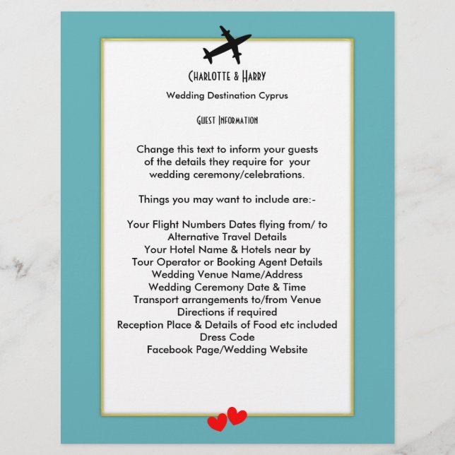 Reiseziele für Hochzeiten Auslandsgastinformatione (Vorderseite)