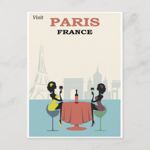 Reiseziele im alten Paris, Frankreich Postkarte