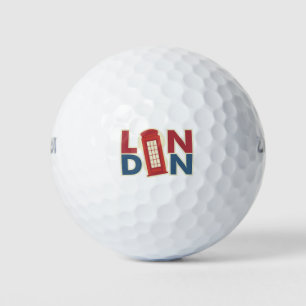 Reiseziele London Blue Red Phone Box Golfball
