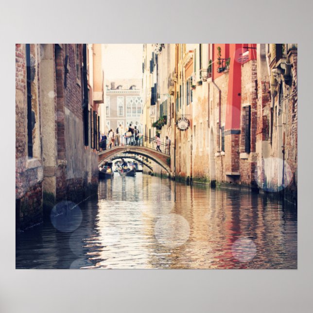 Reiseziele | Venice Gondolas Fotografie Poster (Vorne)