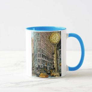 Reiseziele   Vintage Uhr Tasse