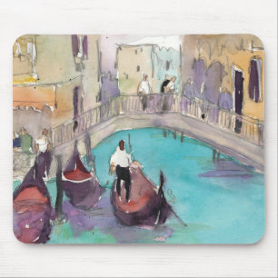 Reiseziele   Wasserfarbe Venedig Gondelfahrt Mousepad