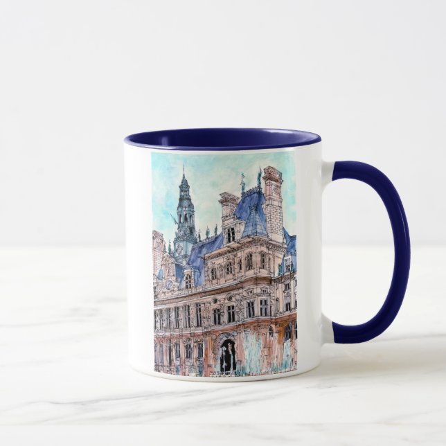 Reiseziele | Watercolor Rustic Hotel de Ville Tasse (Rechts)