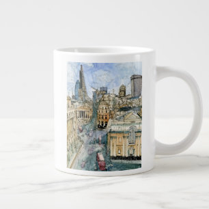 Reiseziele   Watercolor Vintag London Street Jumbo-Tasse