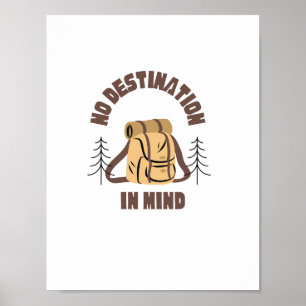 Reiseziffer Kein Ziel im Sinn von Wall Art Poster