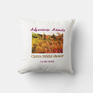 Reisfelder-Abenteuer erwartet Junggesellinnenabsch Kissen