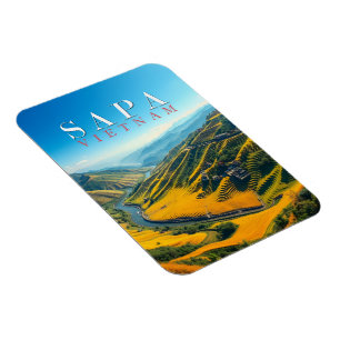 Reisfelder in Sapa, Vietnam Magnet